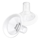 IVARONAL 21mm soft rim flange shows compatibility with Medela and Lansinoh pumps for comfortable expression.