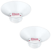 IVARONAL 22mm flange insert two-pack in soft silicone for comfortable pumping.