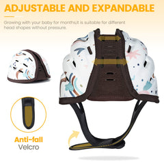IvyWind baby safety helmet with lion design protects active toddlers during walking