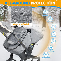 IvyWind infant car seat cover with breathable mesh window for airflow