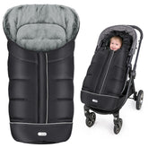 IvyWind stroller footmuff front view keeps baby warm during winter strolls.