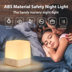 IZETIANZHE USB rechargeable night light charges via USB port.