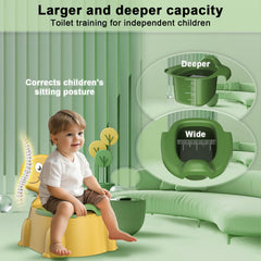 Dinosaur themed Jabaka Circle potty design with anti-slip legs for stability