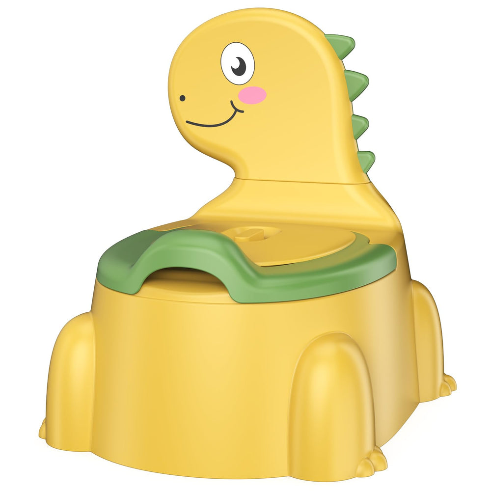 Jabaka Circle dinosaur potty seat with yellow lid for toddler potty training