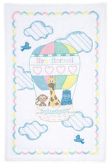 Jack Dempsey Needle Art crib quilt top with wash-out ink for easy color planning.