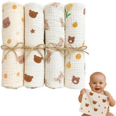 Jack & Jill & Baby washcloths close-up of ultra-soft cotton texture for delicate skin.