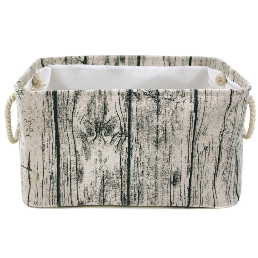 Jacone tree stump storage basket front view showing durable washable fabric