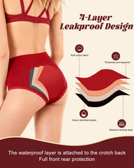 Jade Butterfly underwear emphasizing heavy absorbency core for reliable protection