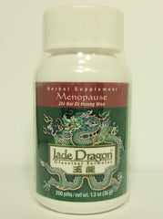Jade Dragon Menopause Wan bottle shows a soothing herbal blend for comfort