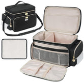 Jaffzora breast pump bag in waterproof material protecting S1 and S2 during travel.