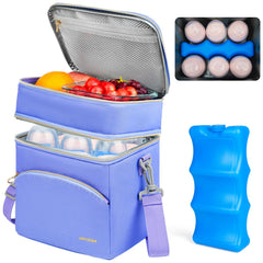 Jaffzora breastmilk cooler bag top compartment showing insulated storage for quick access.