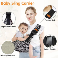 Jamyum Baby Sling Carrier with baby in sling for close contact