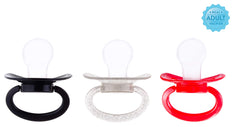 J&Or Classic mad red pacifier in vivid shade.
