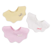 JANGANNSA flower baby bibs in a 3-pack with soft organic cotton for gentle drool protection.