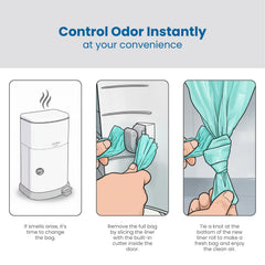 Janibell Akord 330 hands-free foot pedal enables touchless disposal.