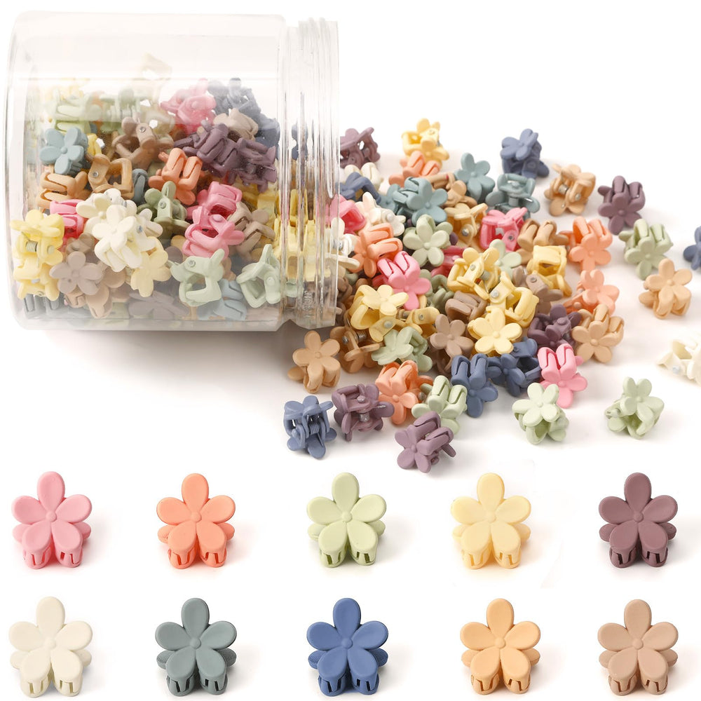 JANYUN mini flower hair clip in pink petal adds cute daily charm.