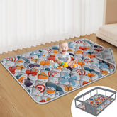 Jaobeem floor grey baby play mat with non-slip surface for safe crawling