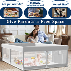 Jaobeem baby playpen 360-visibility captures full view for attentive supervision