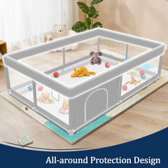Jaobeem baby playpen soft BPA-free fabric protects delicate skin