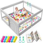Jaobeem baby playpen with mat shows sturdy build for safe playtime
