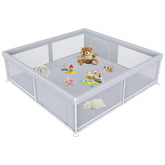 Jaobeem extra-large playpen front view showing ample play space for babies and toddlers