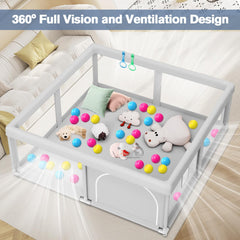 Jaobeem indoor play yard ideal for safe living room fun.