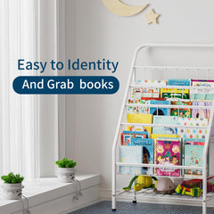 JAQ Kids Bookshelf easy-clean iron surface simplifies cleanup after busy sessions