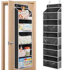 JARLINK toy storage over-the-door organizer with clear-view windows for easy item visibility