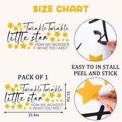 JarThenaAMCS baby shower yellow star decal brightening walls and surfaces.