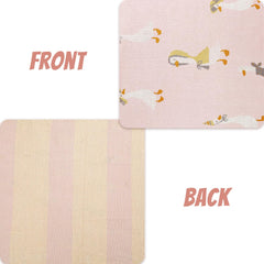 JarThenaAMCS Cartoon goose design blanket adds cute nursery decor.