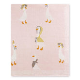 JarThenaAMCS One Silly Goose pink blanket for swaddling and cozy stroller rides.