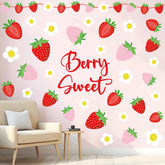 JarThenaAMCS Strawberry Daisy Wall Stickers pack brightens walls with playful berry and flower imagery.