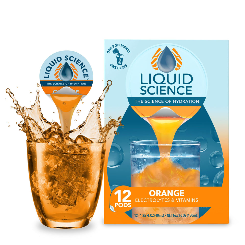 Java House Liquid Science Orange pod for peel-and-pour hydration on the go.