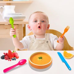 Jawbush 6.3-inch spoons comfortable grip for easy self-feeding
