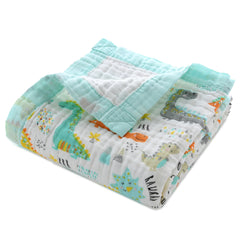 Jay and Ava four-layer muslin blanket folded shows breathable warmth