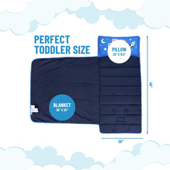 Blippi nap mat microfiber blanket in blue for soft warmth on the go