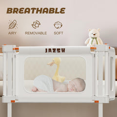 JAZSH fold-away bassinet enables easy setup and secure co-sleeping anywhere.