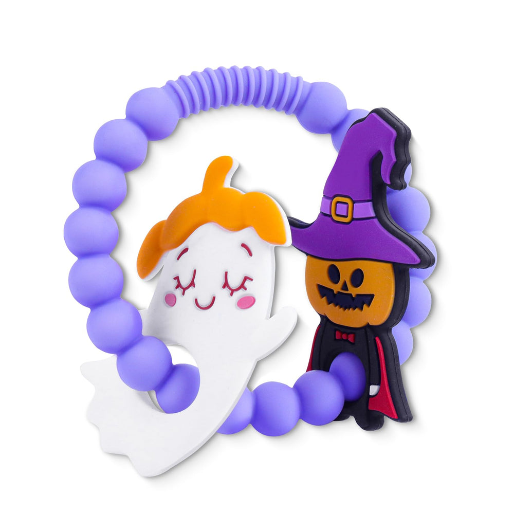JDSTY Ghost teether ring for gentle gum relief and sensory play.
