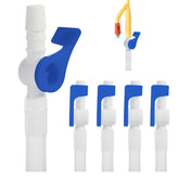 JDVBDNK 5-pack blue catheter valves for reliable intermittent drainage.
