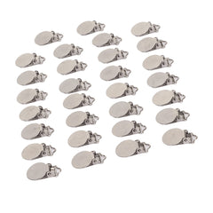 Jeanoko round pacifier clip with electroplated finish for durable use