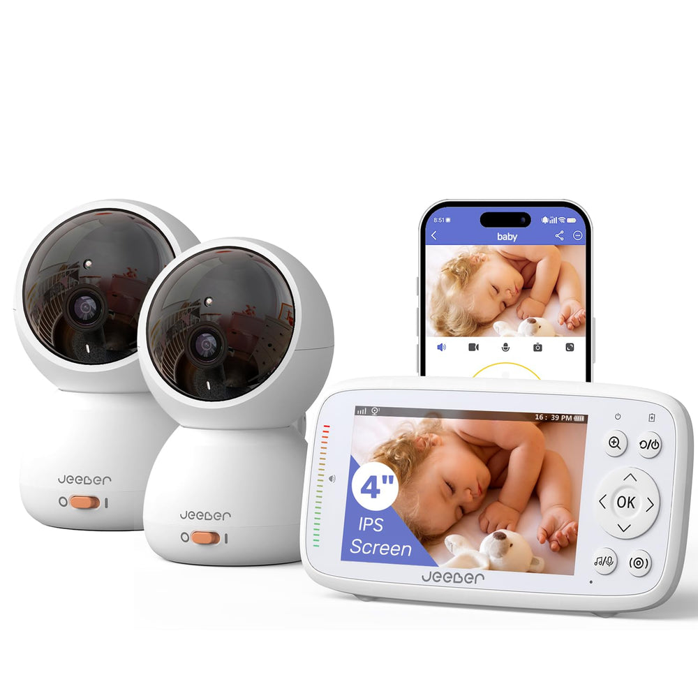 jeeber baby monitor two-camera setup for flexible nursery viewing