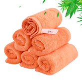 JEFFSUN baby washcloths orange 10x10 inch ultra soft for delicate skin