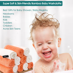 JEFFSUN 10x10 inch towels fit tiny hands