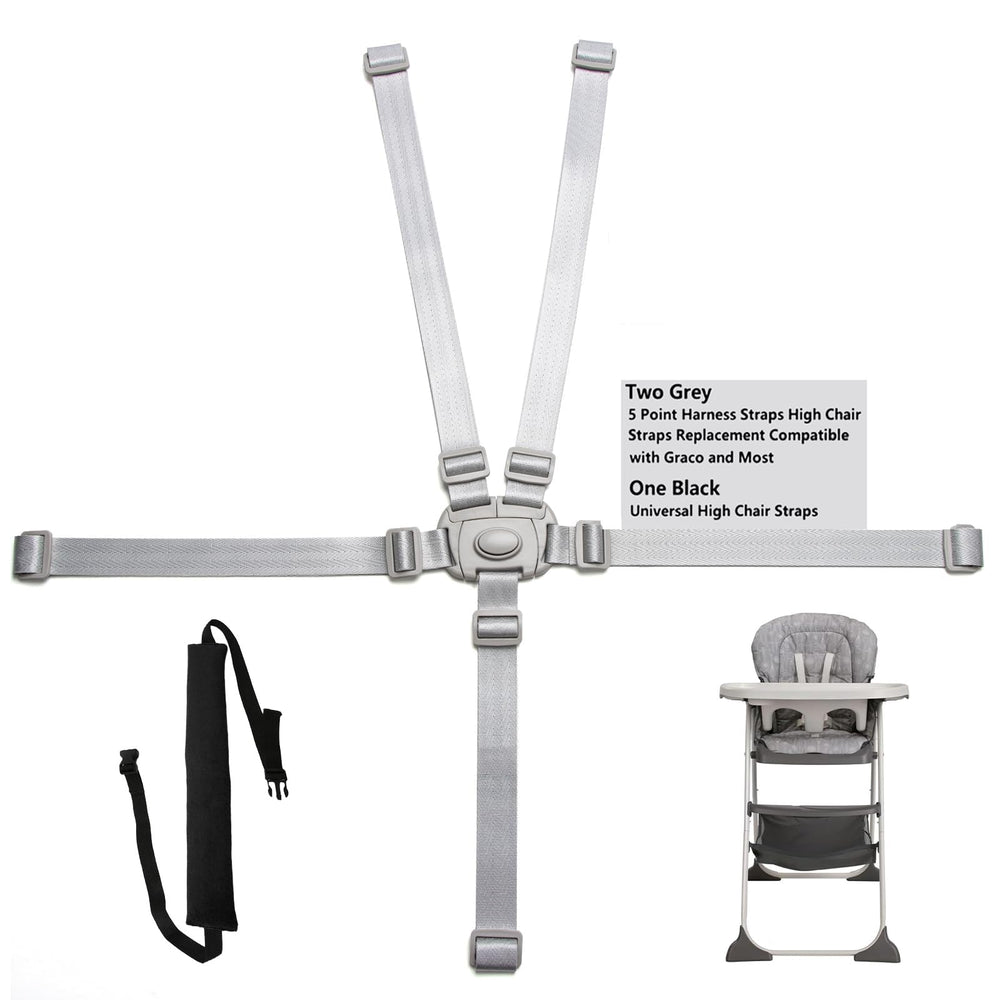 Jekarsy two-pack high chair straps buckle closeup for secure fastening.