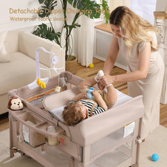 Jekeu bedside crib sleeper facilitates safe co-sleeping and easy parent reach.