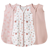 Jellymoni baby sleep sack fabric close-up shows breathable organic cotton.