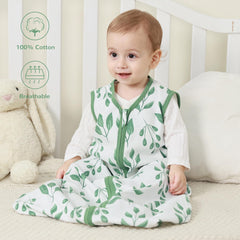 JELLYMONI sleep sack fabric close-up highlights soft organic cotton.