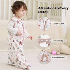 Jellymoni sleep sack top zipper for easy dressing and access.