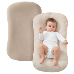 JELLYMONI muslin lounger cover 30 by 20 inches shows envelope closure for snug fit and easy changes