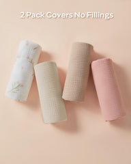 JELLYMONI muslin fabric close-up highlights soft, breathable cotton for baby's delicate skin